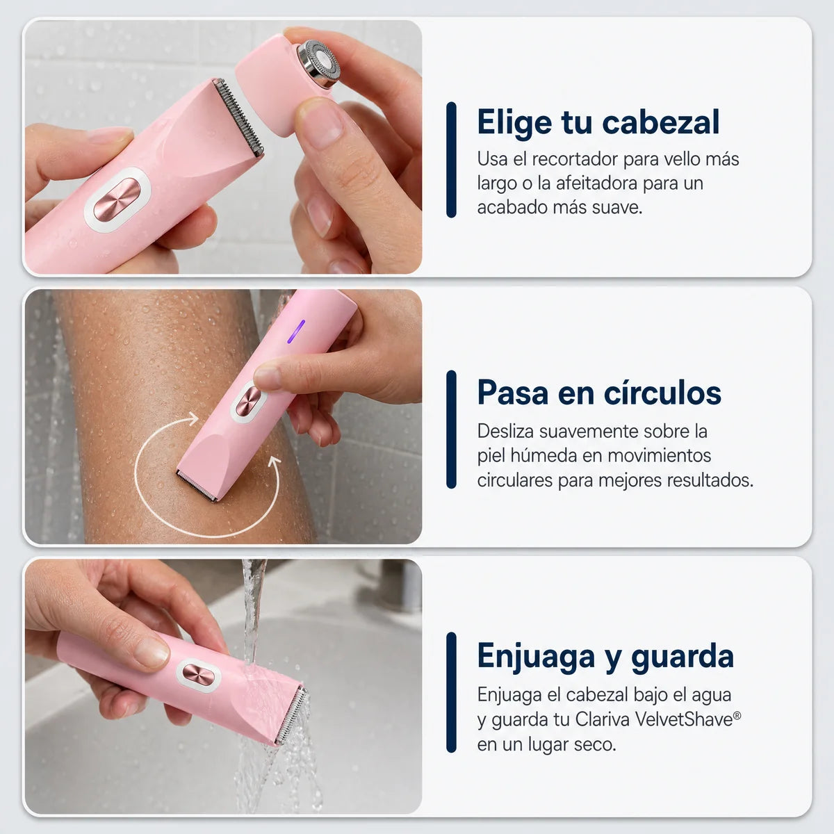 VelvetShave® — Rasuradora Resistente al Agua y Anti-Irritaciones